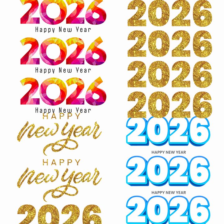 IRON ON Year 2026 Designs A4 Size