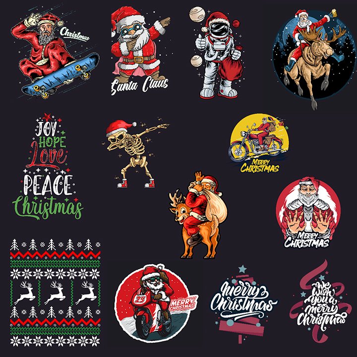 IRON ON Christmas Designs vol.1 A4 size