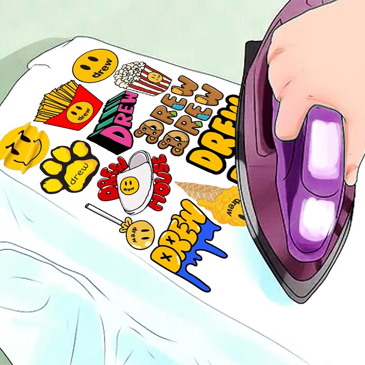 IRON ON Patches 004 Assorted Designs in A4 Sheet